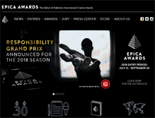 Tablet Screenshot of epica-awards.com